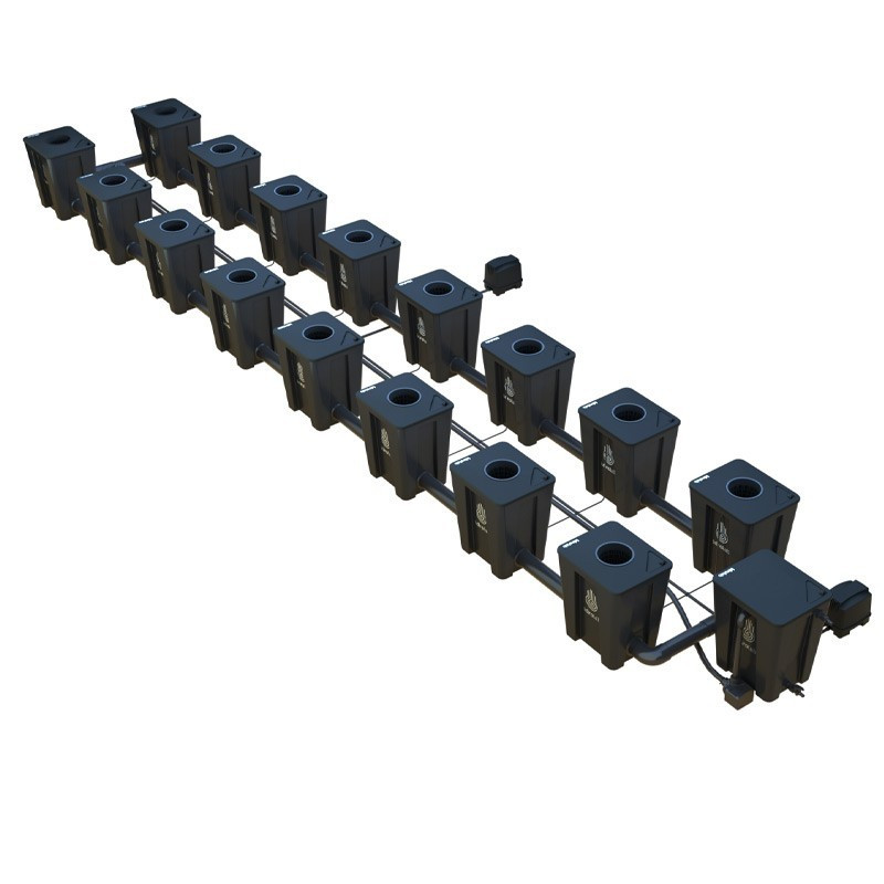 RDWC 2 row wide 16+1 system with Tuboflex diffuser - Idrolab