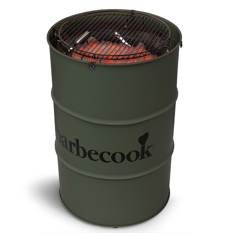 Barbecue au charbon de bois Edson Vert Militaire - Barbecook