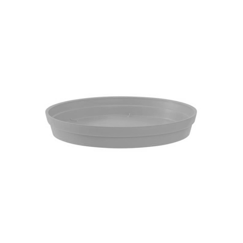 Soucoupe Toscane - Gris béton - Pour pot Toscane - 34.5 cm - EDA PLASTIQUES