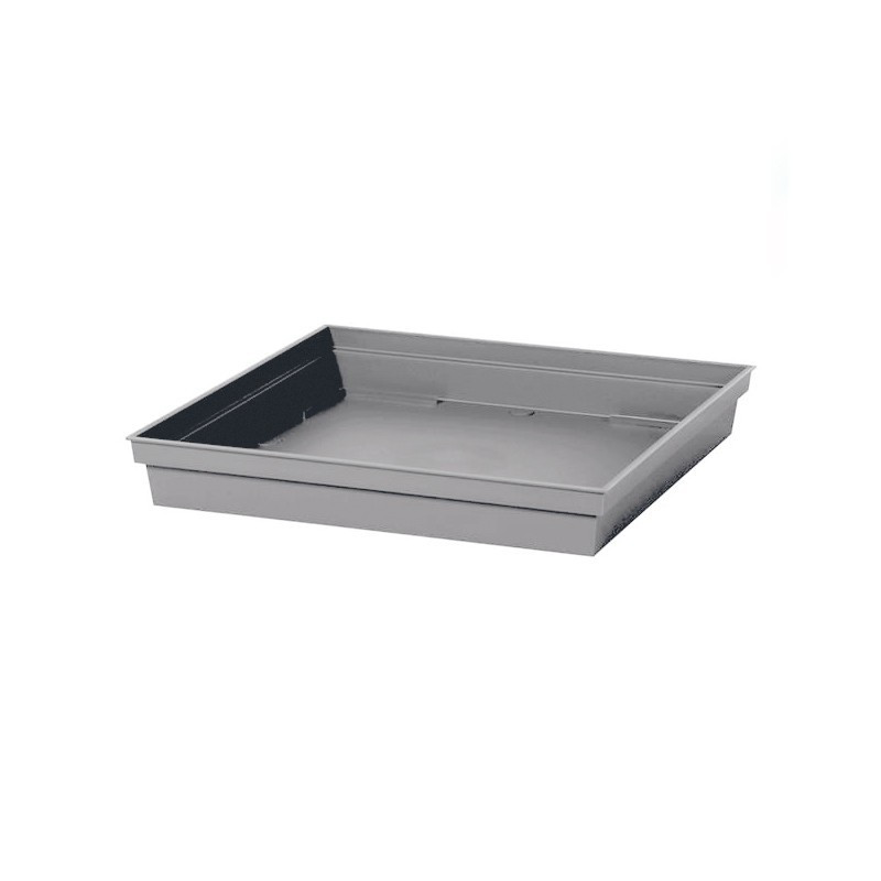 Tuscan square saucer - Concrete grey - For Tuscany pot 50 cm - EDA PLASTICS