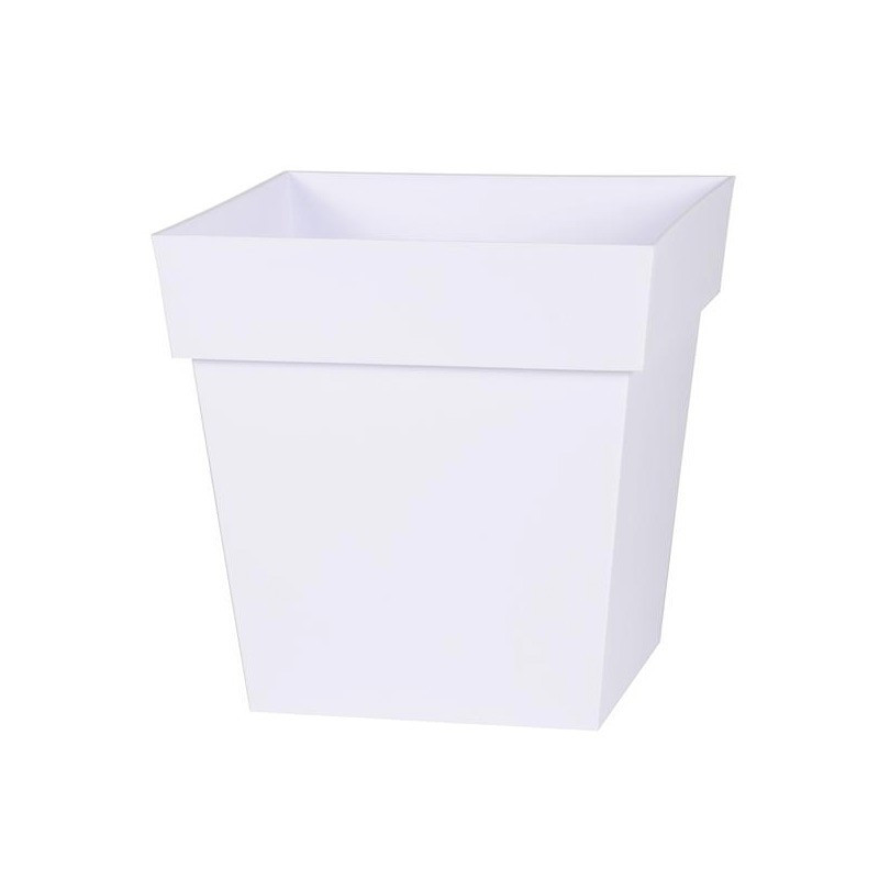 Pot carré Toscane - Blanc - 87 L - 50 cm - EDA PLASTIQUES