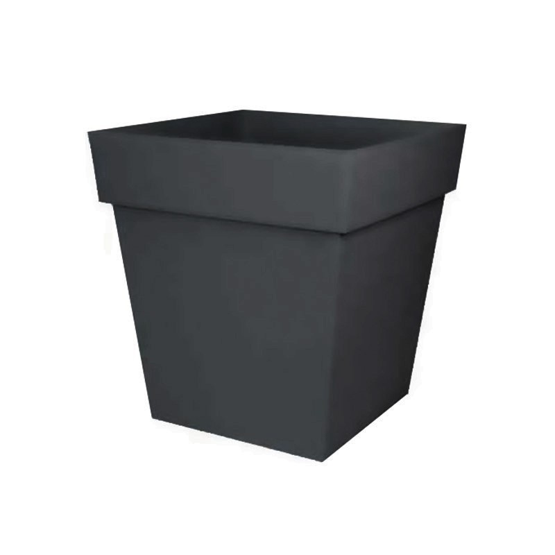 Square Tuscany pot - Charcoal grey - 87 L - 50 cm - EDA PLASTICS