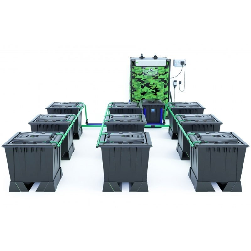 RDWC Black series system - 9 x 30L + 280L tank - Alien Hydroponics