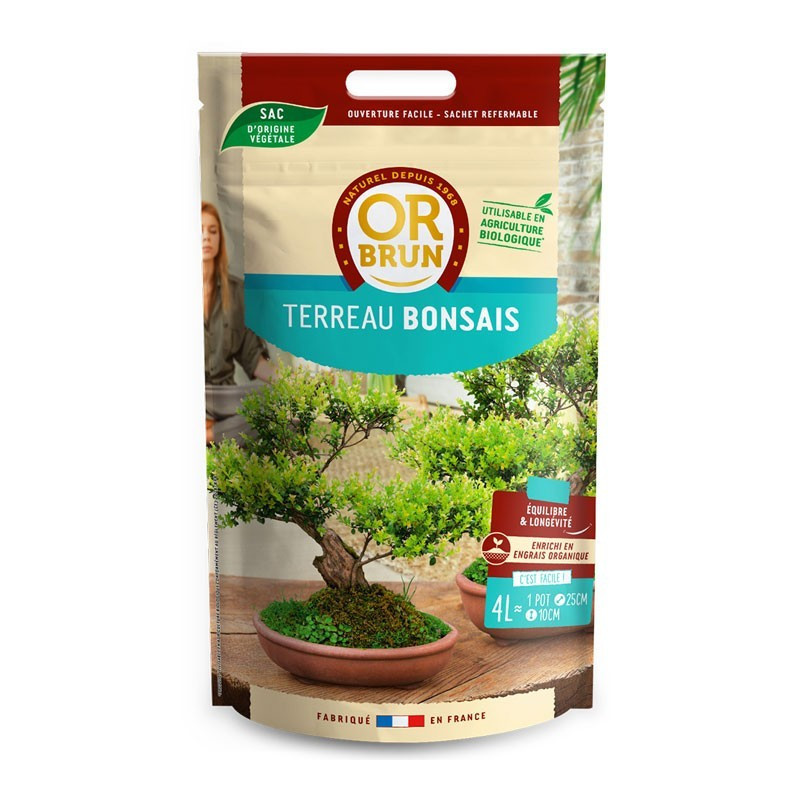 Or Brun, terreau bonsais UAB, 4Litres : : Jardin