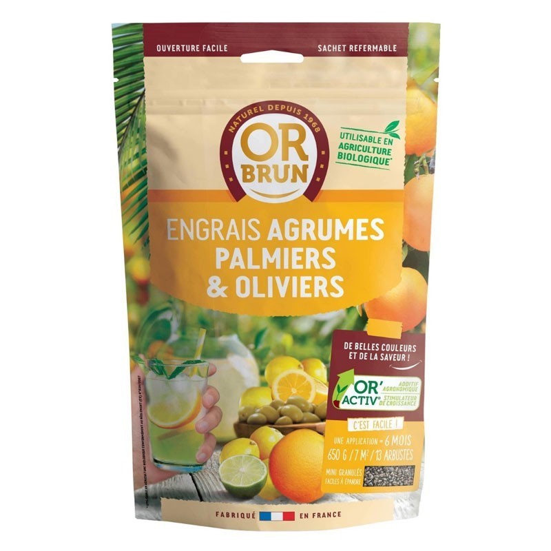 Citrus Fruits Palms and Olives Fertilizer 1Kg - Or Brun