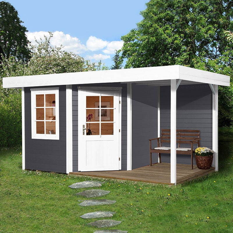 WEKA - Design Shelter 213A - Extension 1.58 m - Grey - 2.38 x 2.38 x 2.37 m
