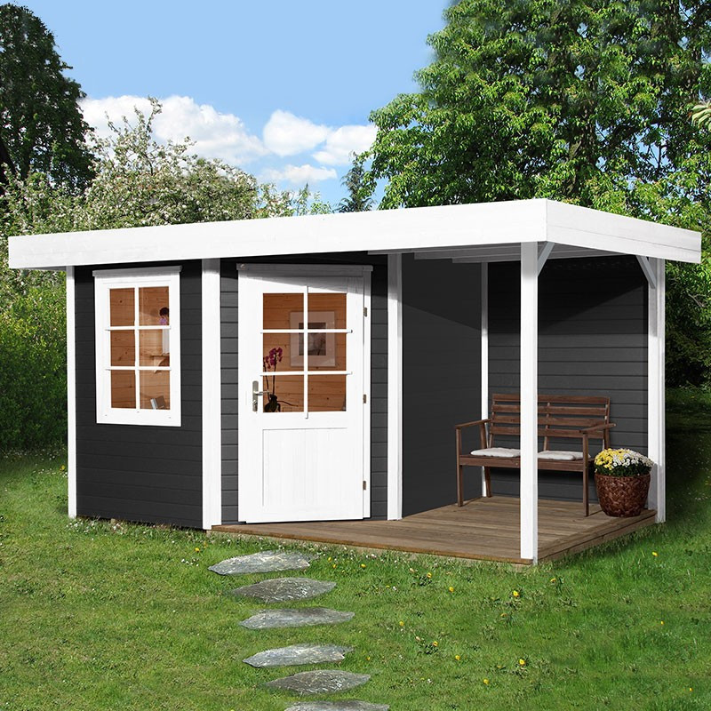 WEKA - Design Shelter 213A - Extension 1.58 m - Anthracite - 2.38 x 2.38 x 2.37 m