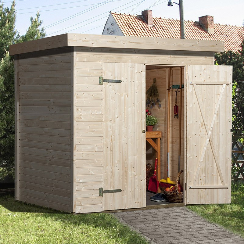 WEKA - Garden Shed 344 - Without floor - Raw aspect - 1,35 x 1,80 x 1,98 m
