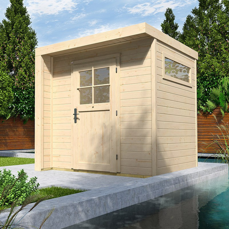 WEKA - Design Shelter 262 Single Door - Raw aspect - 2,05 x 2,09 x 2,18 m