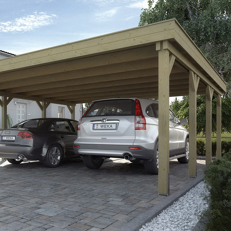WEKA - Carport Double Car Garage 609 - 6,21 x 6,04 x 2,14 m