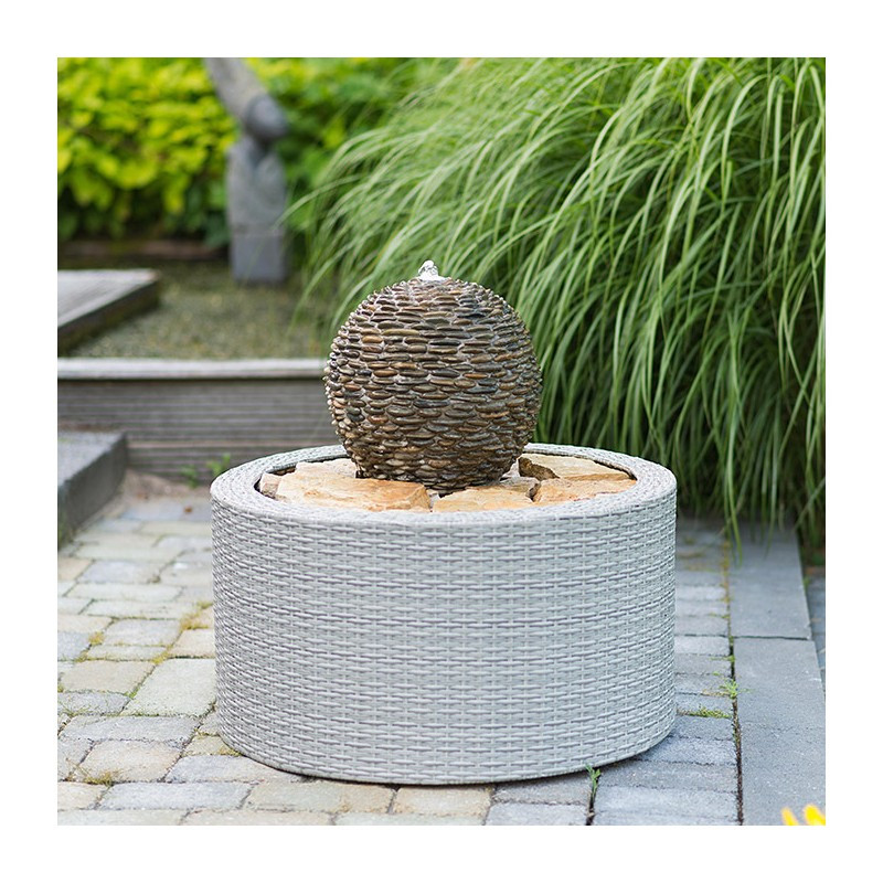 Decowall Wicker VII grijze container - 90L - Ubbink