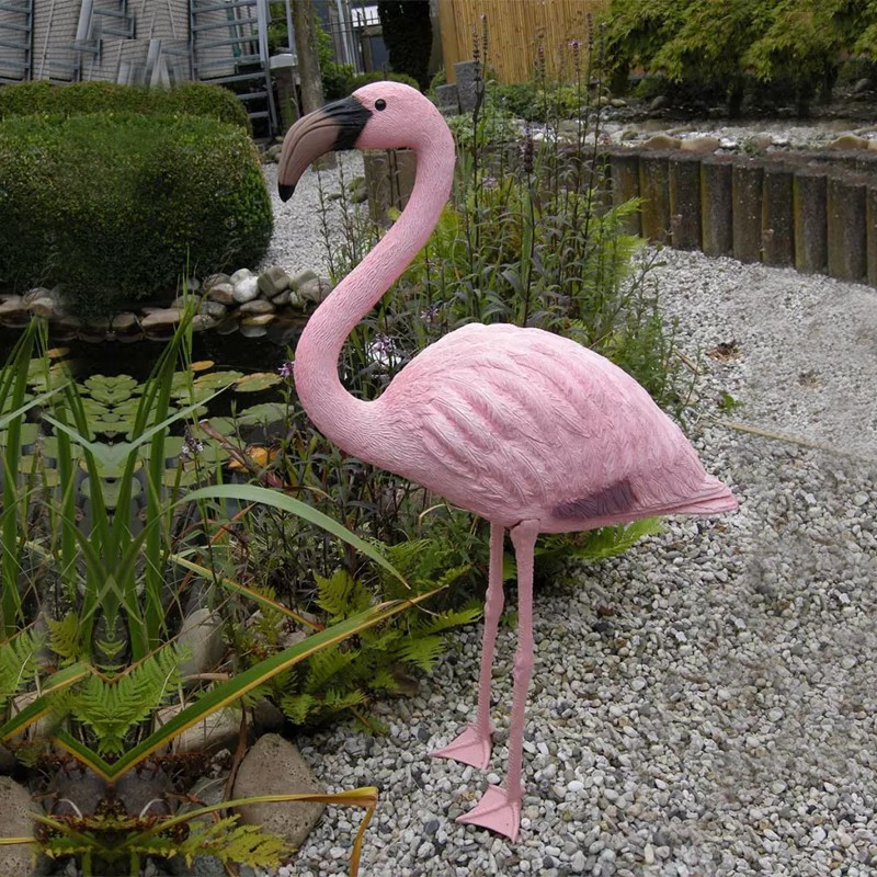 Decoratieve roze flamingo op 2 poten - 90 cm - Ubbink