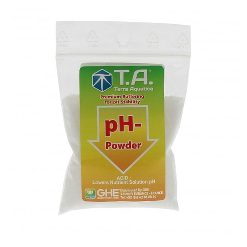 Ph Down Sec 25 g - GHE The powdered ph minus lowers the ph