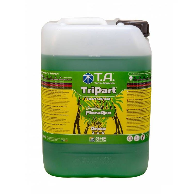 Terra Aquatica Fertilizante GHE Tripart Grow - (Floragro) 10L
