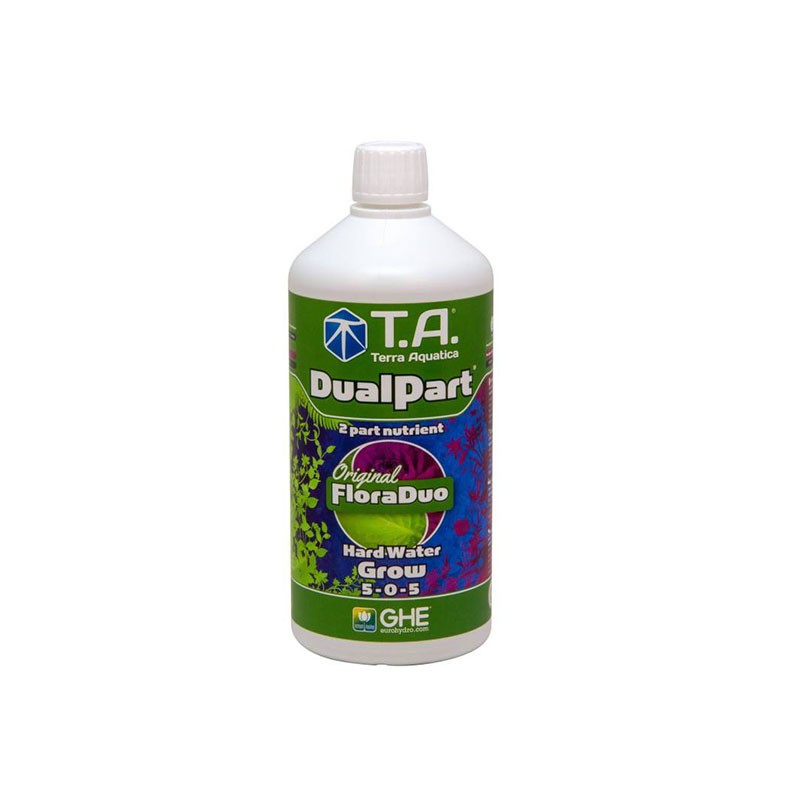 Engrais de croissance Dualpart Grow eau dure 500 mL - Terra Aquatica GHE (Floraduo)