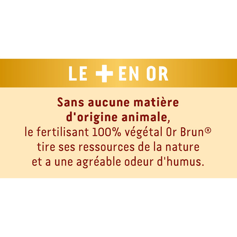 100% végétal - 15kg - Fertilisant - Or Brun