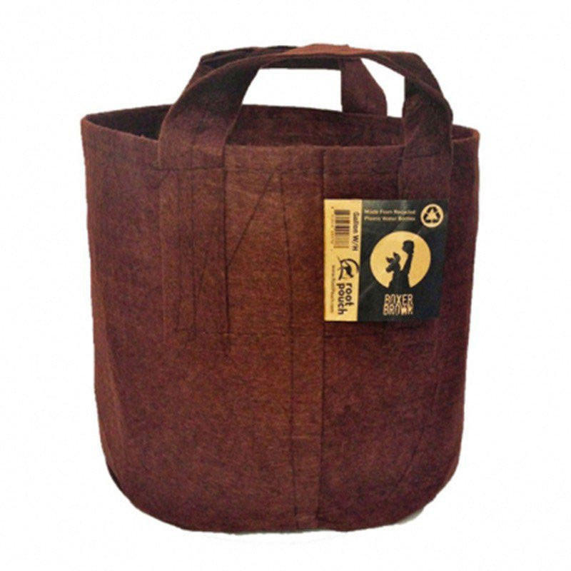 Pot textile - 180L - Avec anses Marron - Ligne Boxer - 69x45cm - Root Pouch