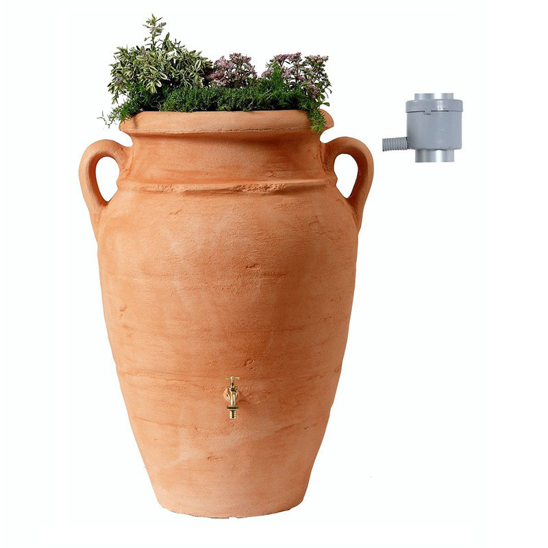 Kit anfora e vaso da fiori Antik - Terracotta 600L - Garantia