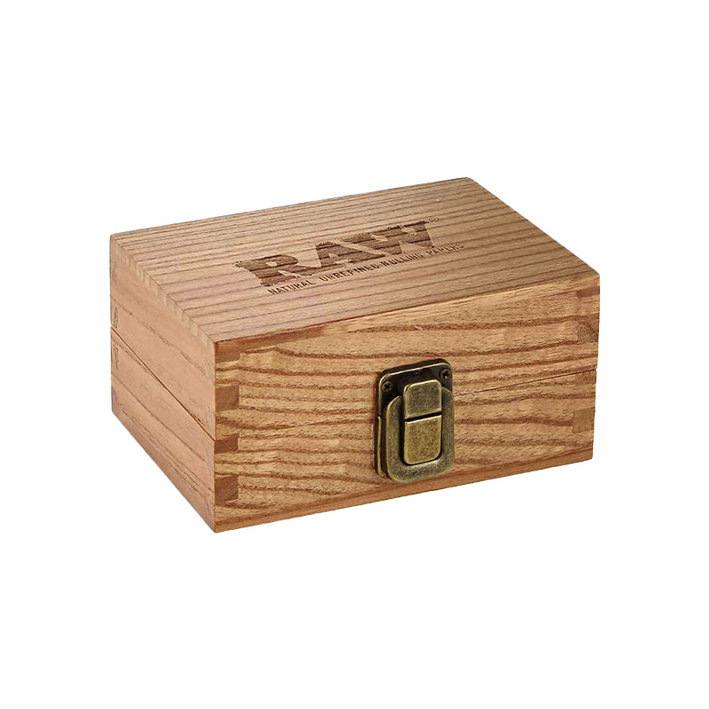 Boîte pour fumeur en bois pyrogravée champ et pissenlit