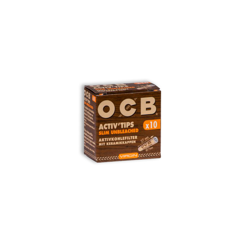 OCB Activ Tips - Filtres charbon actif - Boite de 10 filtres