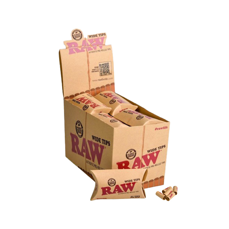 Raw - Confezione da 20 pacchetti di filtri pre-rollati Wide