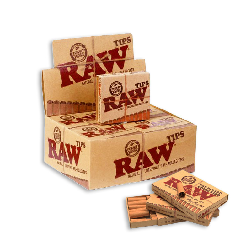 Raw - Pacote de 20 pacotes de filtros pré-filtrados perfeccionados