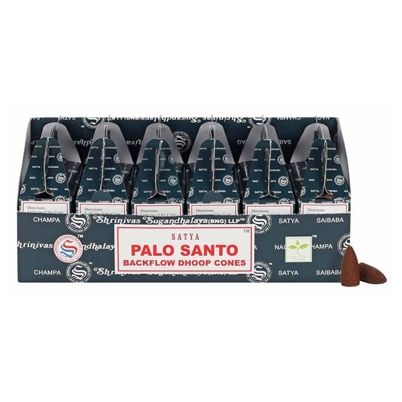 Satya - Conjunto de 6 - BACKFLOW SATYA PALO SANTO Cones de incenso