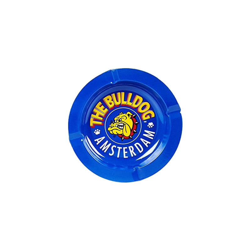 Metalen asbak - The Bulldog - blauw