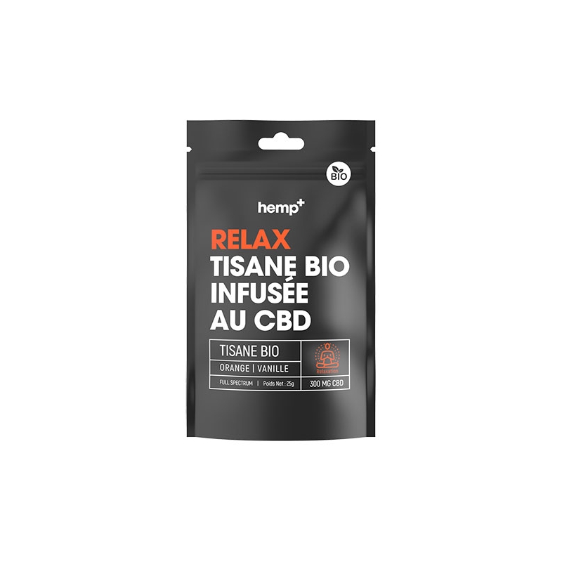 Tisane Bio CBD - 300g - Relax - Favorise l'apaisement - HEMP+