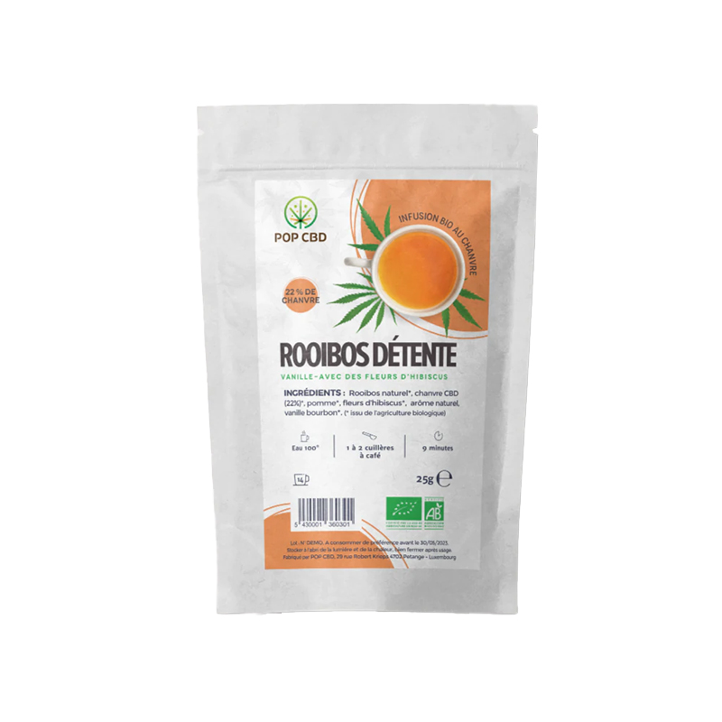 Kruidenthee Roiboos Biologisch Vanille 25g - Pop CBD