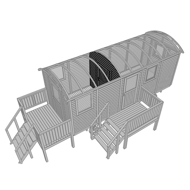 Scheidingswand + deur kit voor caravans - Tuindeco