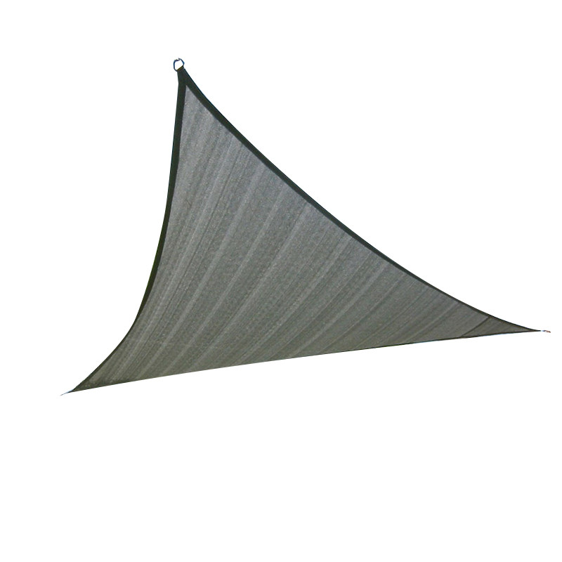 Schaduwzeil - 420x420cm - Zilvergrijs - Driehoekig - Tuindeco