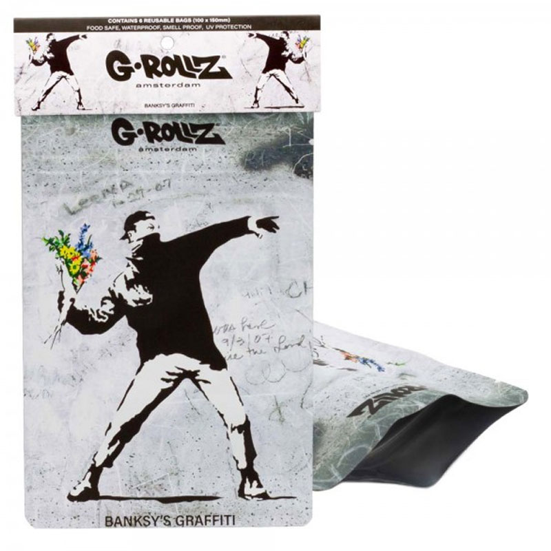 Bolsos inodoros x6 - Lançador de Flores Banksy - 100x150mm - G-Rollz