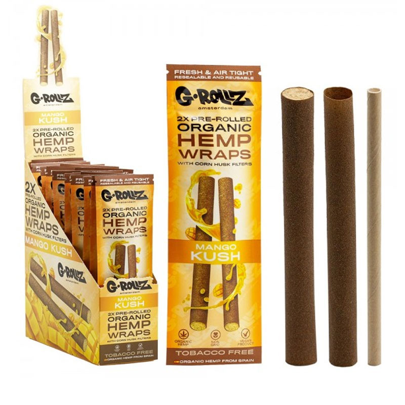 Pre-rolled hemp-based leaves - Mango Kush - 2X - G-Rollz 