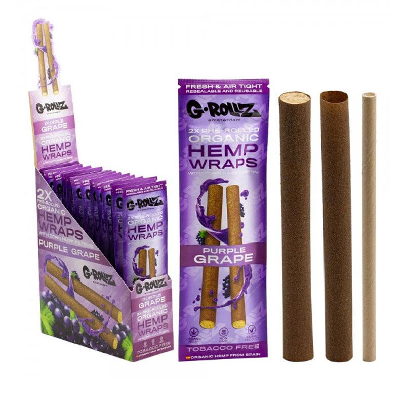 Pre-rolled hemp-based leaves - Purple Grappe - 2X - G-Rollz 