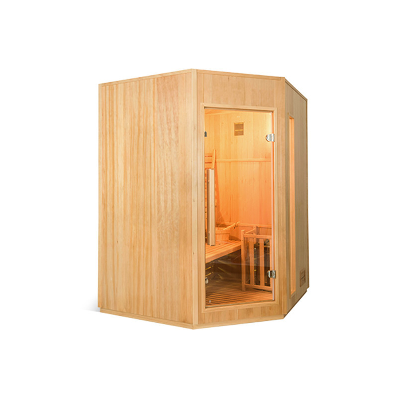 SAUNA A VAPORE ANGOLARE ZEN - CONFEZIONE COMPLETA A 3 POSTI