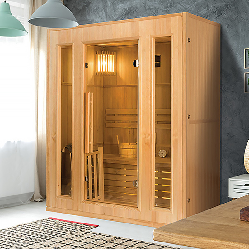 Zen Sauna Angular- Pack completo - 3 lugares - France Sauna