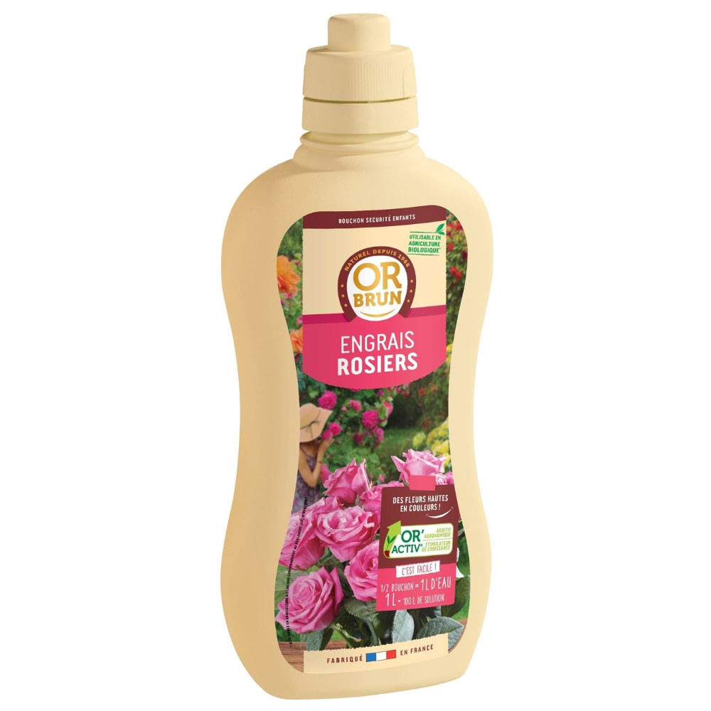 Fertilizante líquido de rosas - 1L - França Or Brun