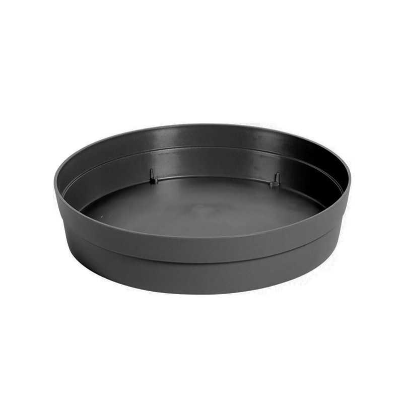 13622 G.ANT SOUCOUPE RONDE TOSCANE 15CM POUR POT 20CM ANTHRACITE