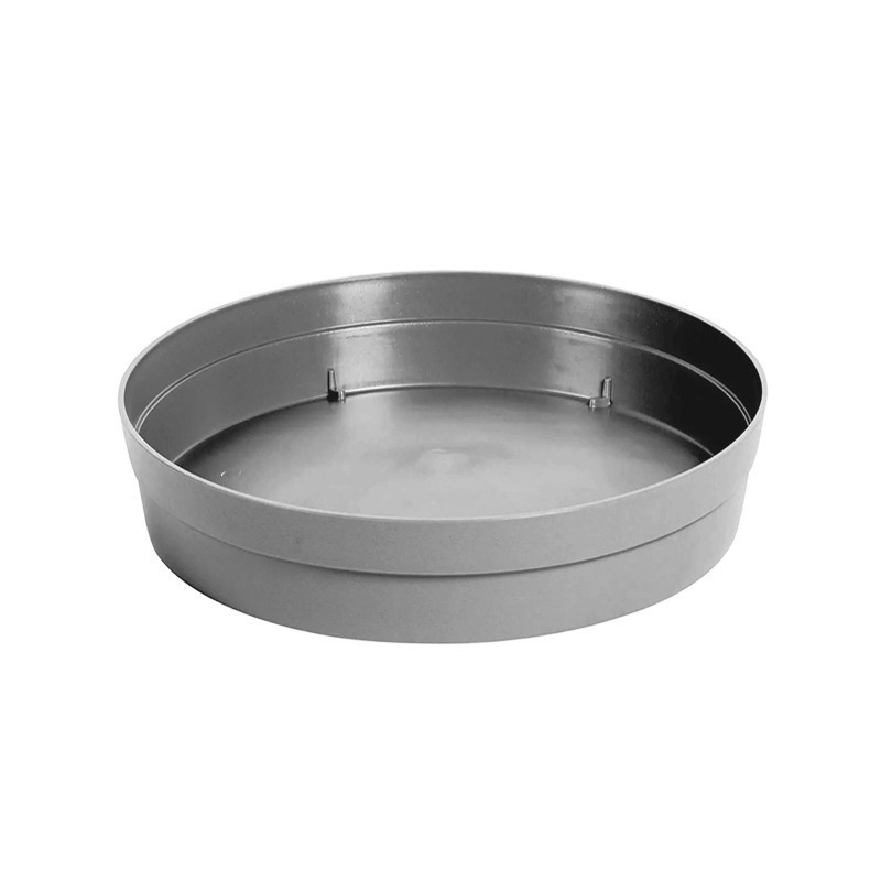 13622 G.BT SOUCOUPE RONDE TOSCANE 15CM POUR POT 20CM GRIS BÉTON