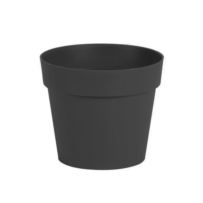 Pot rond Toscane Ø20cm 3L anthracite - EDA Plastique