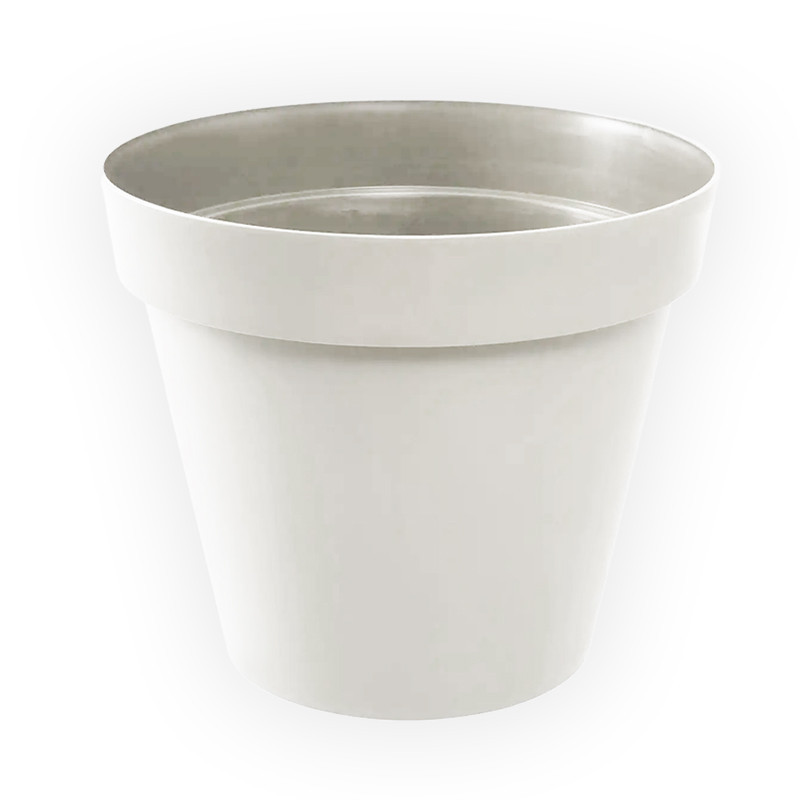 Pot rond Toscane Ø25cm 6L blanc - EDA Plastique