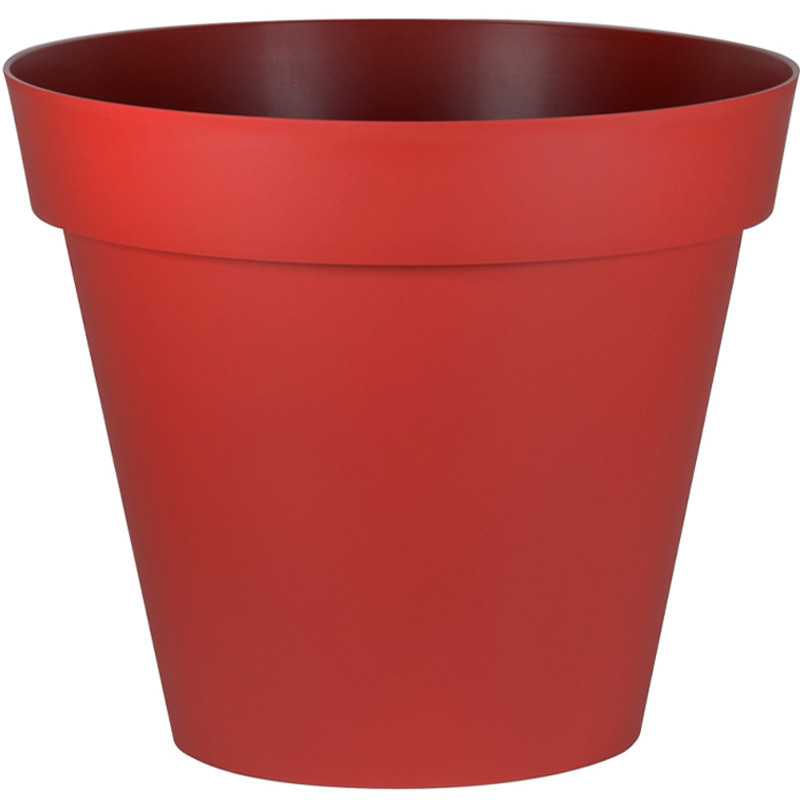 Pot rond Toscane Ø40cm 23L rouge rubis - EDA Plastique