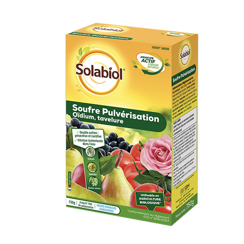 Soufre - 750g - Pulvérisation - Solabiol