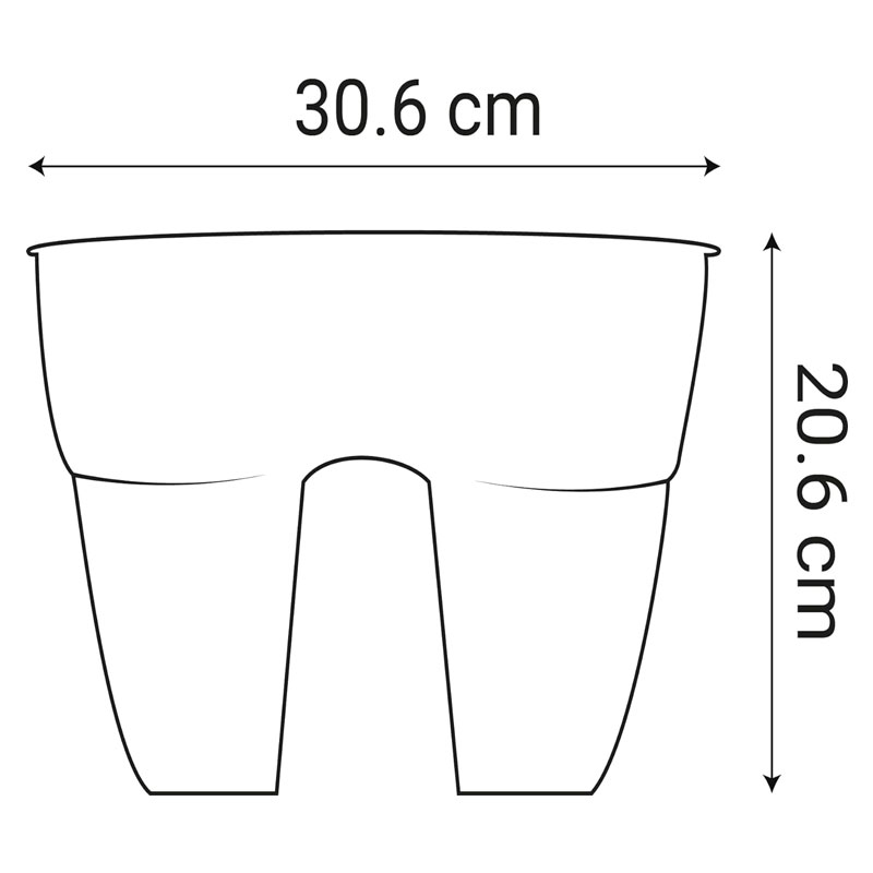 Pot cavalier 30cm - 8L - Osaka gris anthracite - EDA Plastique