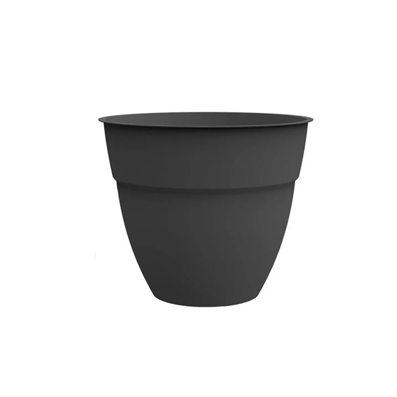 Pot rond 20cm - 19,3x16cm - 2,6L - Osaka gris anthracite - EDA Plastique