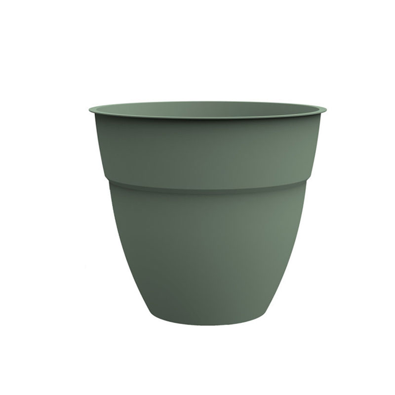 Pot rond 25cm - 25,6x21,2cm - 6,5L - Osaka vert laurier - EDA Plastique