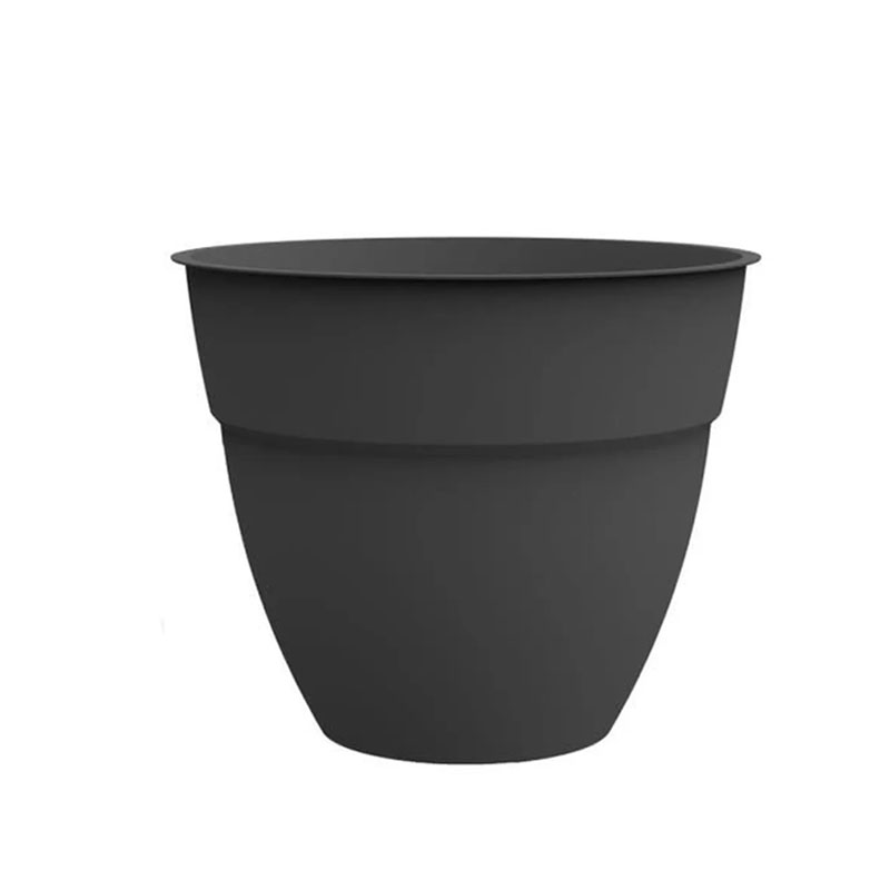 Pot rond 30cm - 30,9x25,5cm - 11,7L - Osaka gris anthracite - EDA Plastique
