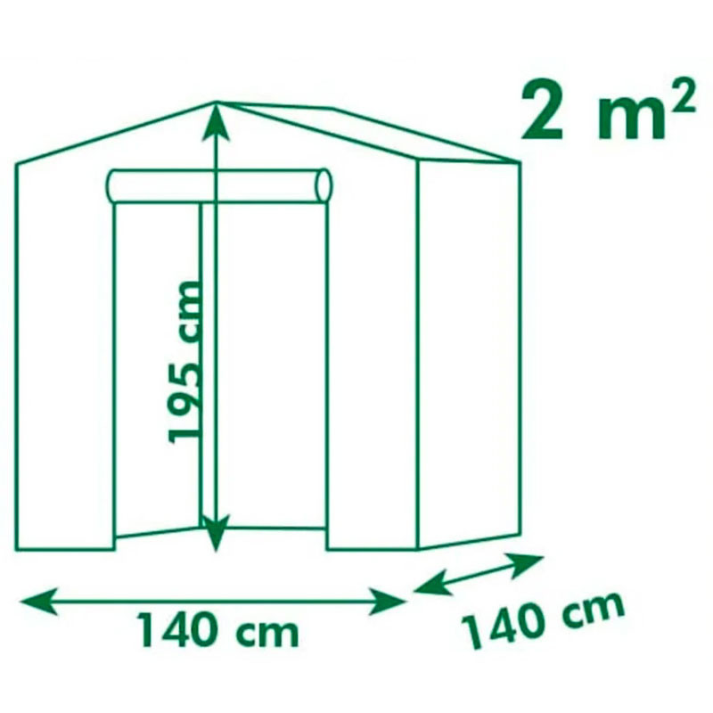 Serre de jardin + Etagères - 2m² - Nature