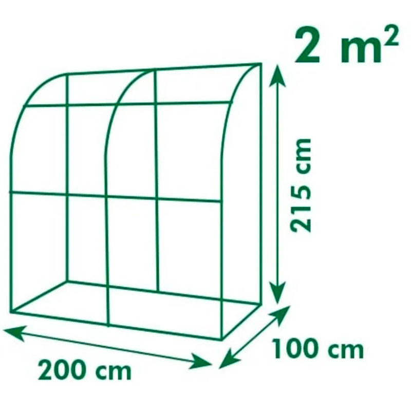 Wall greenhouse - 2m² - Nature